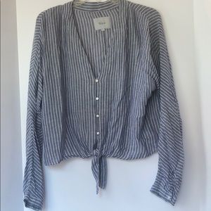 Rails chambray stripe shirt sz med